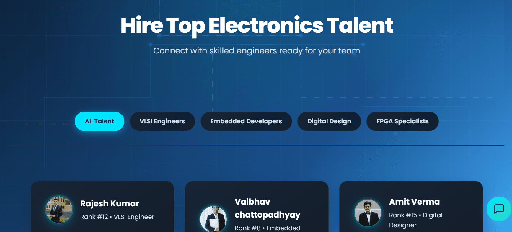 Hiring page screenshot